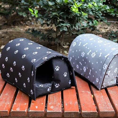Cat Outdoor Warm House Rainproof Sunscreen Oxford Cloth Wildcat Products Built In Sponge Shelter From The Wind Warm Cats Nest