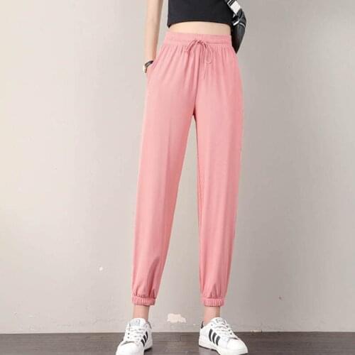 Plus Size S-2XL Loose Sport Pants Women Fitness Quick-Dry High Waist Pants Gym Workout Running Trousers Sports Elastic Leggings