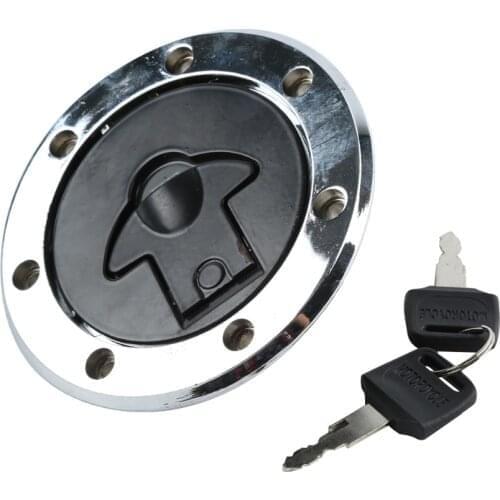 Motorcycle Metal Fuel Gas Tank Cap Cover Lock with Keys For Kawasaki ZR400 ZR550 ZR750 EX 250 ZZR250 KR250 ZEPHYR 400 750