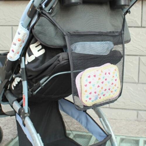 Multifunction Baby Car Bag Stroller Accessories Baby Stroller Organizer Mesh Hanging Storage Bag