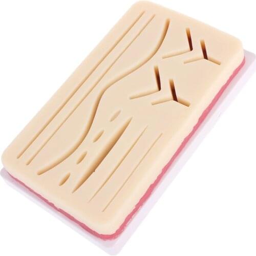 Medical Human Skin Suture Pad Model Set with Simulated Wound Module Suture Surgical Training Kit for Student Practice