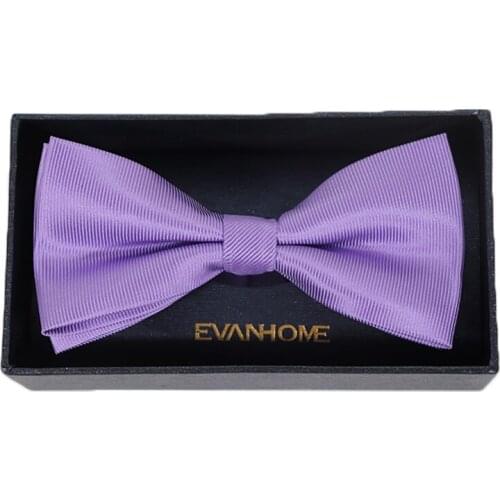 New Purple Bow Tie For Men High Quality Mariage Party Dress Butterfly Bowtie Wedding Gifts Without Box