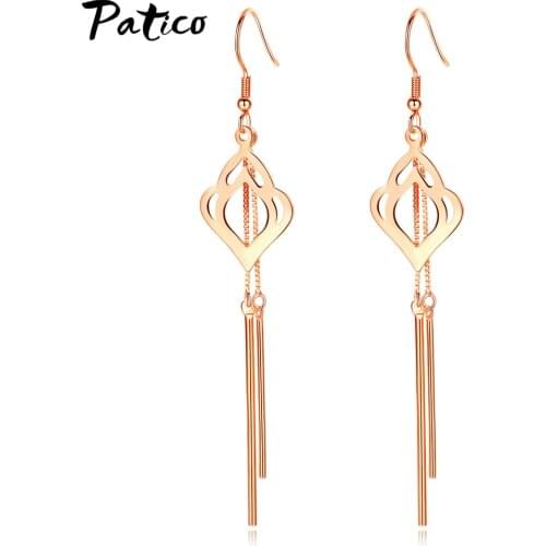 New 925 Sterling Silver Hanging Rhinestone Long Drop Earrings Ear line For Women Chain Tassel Jewelry Brinco Dangle Bijoux