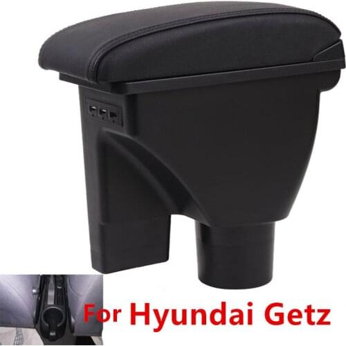 For Modern GETZ Armrest box Hyundai Getz Car interior storage box Double layer can be charged USB before and after
