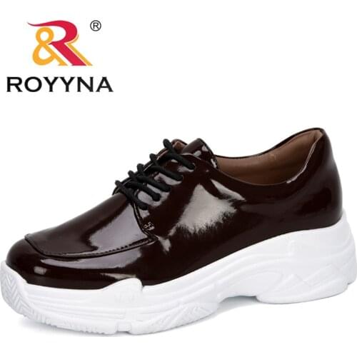 ROYYNA 2020 New Designers Platform Trainers Women Shoes Casual Lace-Up Tenis Feminino Zapatos De Mujer Women Sneakers Footwear