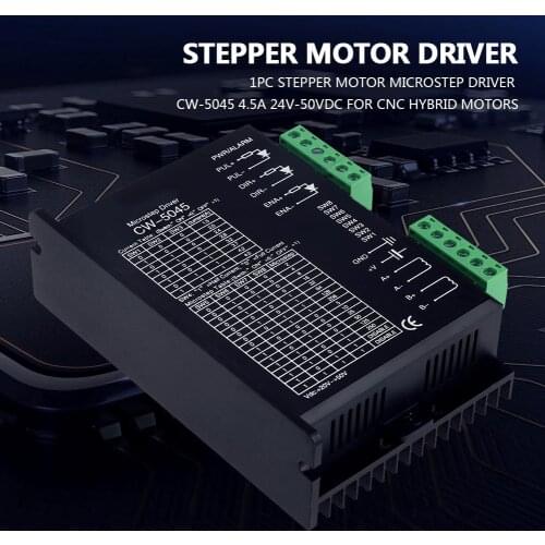 1 pcs Stepper Motor Microstep Driver CW-5045 4.5A 24V-50VDC Stepper Motor Controller For CNC Kit Hybrid Motor Driver