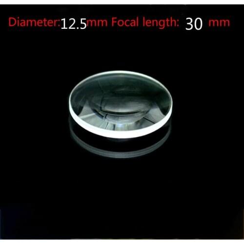 K9 Biconvex Lens, Diameter 12.5mm Focal Length, 30mm, Antireflective Film AR @ 532nm & 1064nm Precision Optical Element