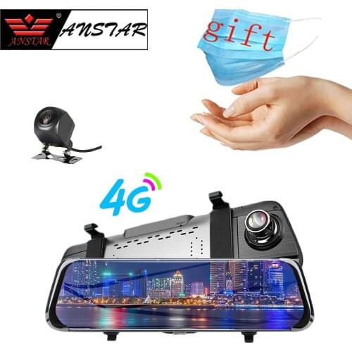 ANSTAR Full HD 1080P Car Dvr 10'' Rearview Mirror Camera Dual Lens Video Recorder Registratory Camcorder Night Vision Dash Cam
