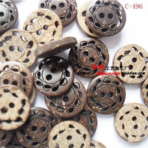 100 pieces/lot Natural Coconut Buttons Grament Buttons Diy Beads 13mm