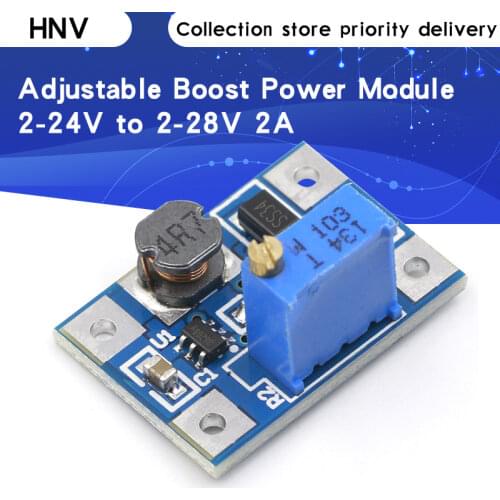 100pcs Smart Electronics DC-DC SX1308 Step-UP Adjustable Power Module Step Up Boost Converter 2-24V to 2-28V 2A