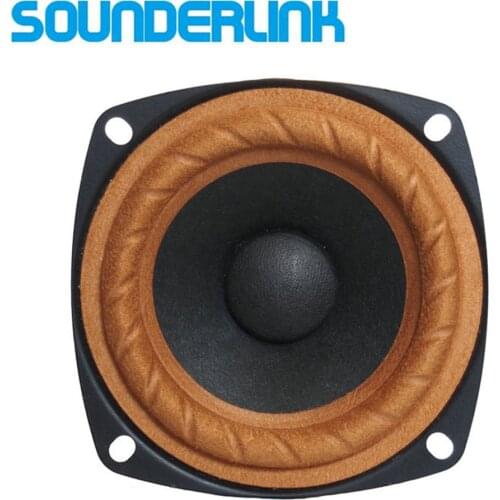 2PCS/LOT Audio Labs 3'' Full Range frequency Speaker 3 inch unit tweeter Medium bass effect DIY yellow membrane diaphragm