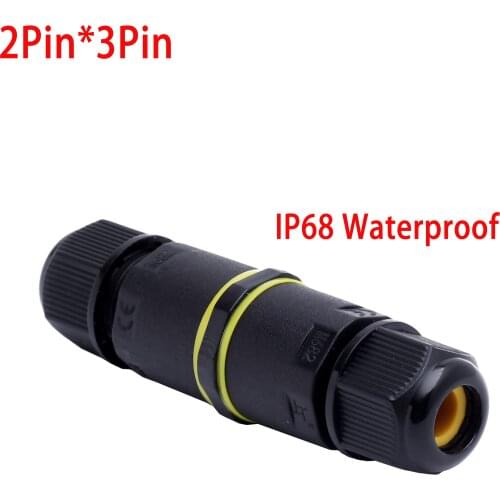 2 Way IP68 Waterproof Outdoor Connectors 2Pin*3Pin M684-B Junction Box Outdoor Electrical Screw Type Cable Connector