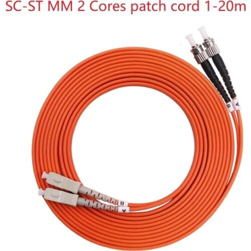 5 PCS 1-20M SC-ST UPC Duplex Multi-mode 9/125 Patch Cord Optical Fiber Pigtail Jumper FTTH Fiber Optic Jumper