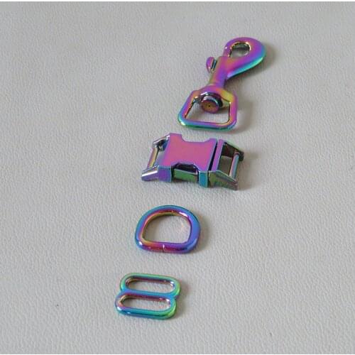 50Sets/Pack Wholesale Metal D Half Ring Belt Loop Clasp Adjuster Buckle Pet Dog Collar Leash Hook DIY Accessory Harness Hardware