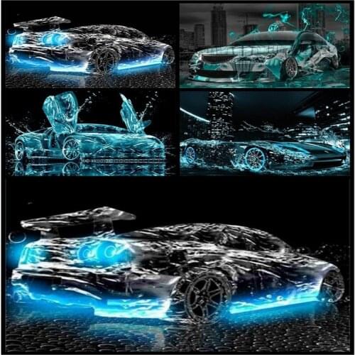 5D DIY Diamond Embroidery Car Full Square Landscape Diamond Painting Full Square Mosaic Picture Of Rhinestone Home Decor
