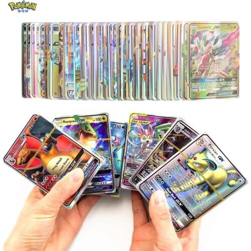 Card Toys Pokemon Cards GX EX Box Pokemon Trade Card Booster Box Shinny Card Collect Game Cards Toy 100Pcs Boy Toy Gift
