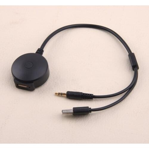 5V Car Bluetooth Music Adapter 3.5mm AUX USB Audio Cable Fit For BMW Mini Cooper 25-50mA 2.4-4.8GHz
