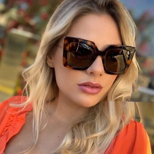 Oversized Cat Eye Sunglasses Women Fashion 2020 New Luxury Trend Glasses Unisex Big Eyewear for Men Pearl Shades UV400 Gift