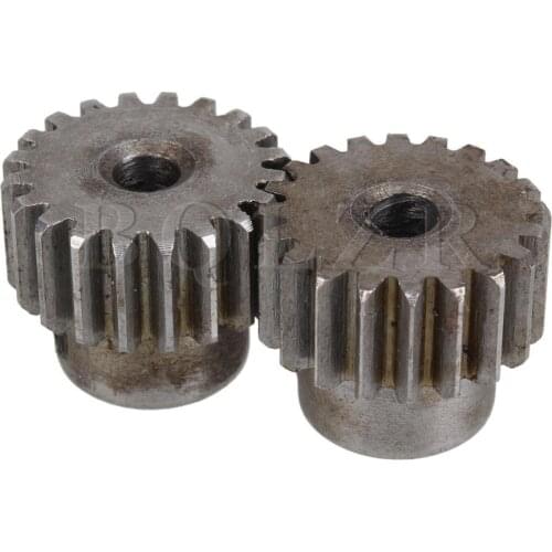 BQLZR 2pcs 20 Teeth Steel 5mm Hole Diameter Motor Metal Gear Wheel For Hardware