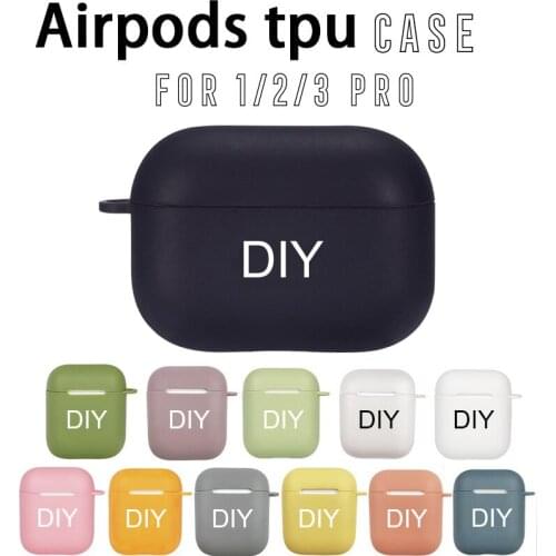 Customize Name Airpods Case For Airpods 2 1 Case Silicone DIY Letter Cover Funda For Airpods Pro 3 Cases Earphone Accessories