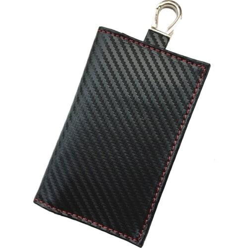 Faraday PU Car Key RFID Signal Shielding Bag Credit Card FOB Signal Blocker Case Keyless Entry Car Anti Theft Bags New BAG1078