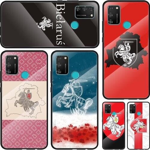 Belarus Flag Tempered Glass Cover For Honor 30 20 10 9X 8X Lite Pro Plus Silicone Phone Case Coque Shell