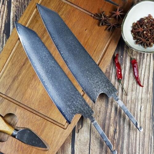 DIY VG 10 Sharp Chef Knife Blank Damascus Steel Knife Blade Material Semi-finished Steel Billet Japanese Knife Kitchen Knife