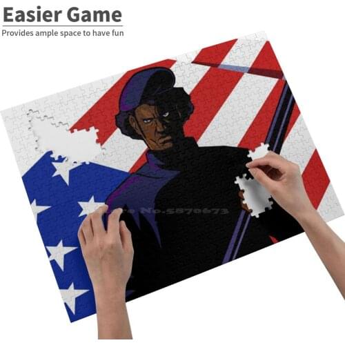 Party Black Power Jigsaw Puzzle Game Wooden Toys Assembling Picture Games Toys Party Juneteenth Panther Power African American