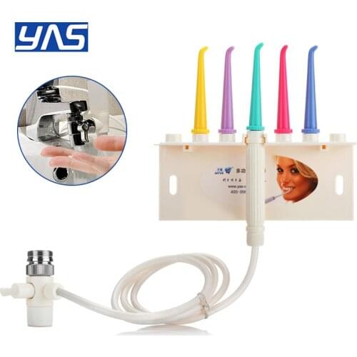 YAS Faucet Water Dental Flosser Oral Irrigator Jet Interdental Brush Tooth SPA Cleaner Teeth Whitening Toothbrush Cleaning DSA