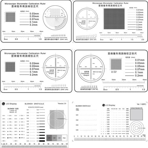 Soft Ruler Microscope Micrometer Calibration Slide Line Width Particle Diameter Measurement Tool High Precision Film Point Gauge