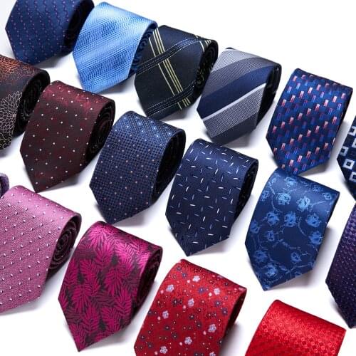 High Grade Mix Colors Brand Necktie Pink Striped Wholesale Classic 7.5 cm Silk Tie Red Suit Accessories Men Fit Business