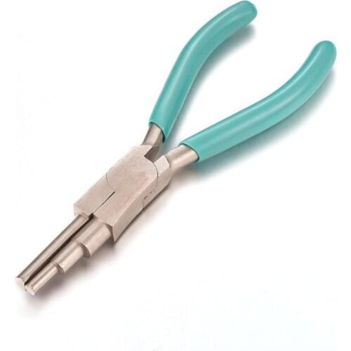 DIY Jewelry Wire Wrapping Pliers with Carbon Steel 3-step Wire Looping Forming Pliers for jewelry making Tools 16.7x9.05x1.25cm