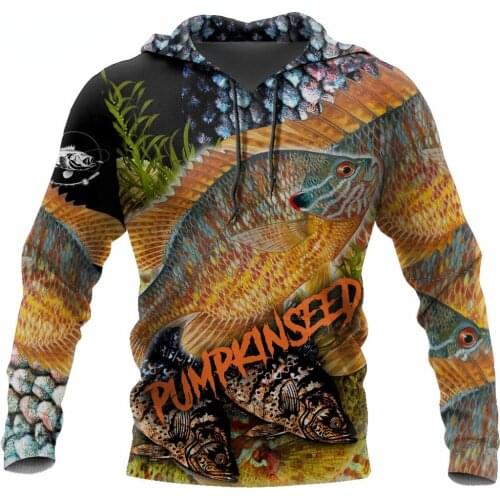 CLOOCL Sunfish Pumpkinseed Fishing 3D Printed Mens Hoodie Harajuku Streetwear Pullover Autumn Unisex Casual Tracksuits