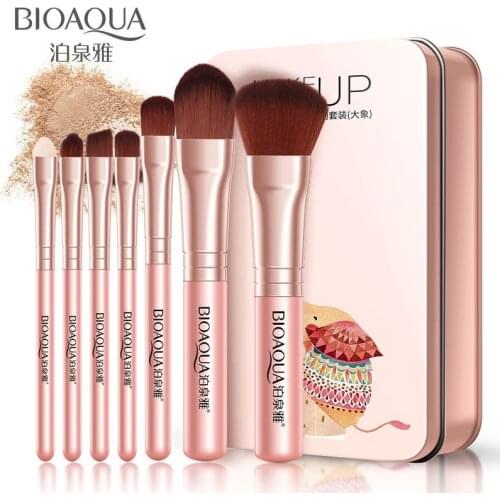 BIOAQUA 7pcs/set Makeup Brush Sets Powder Foundation Eyeshadow Eyebrow Eyeliner Blush Full Professional Makeup Tool For Womens