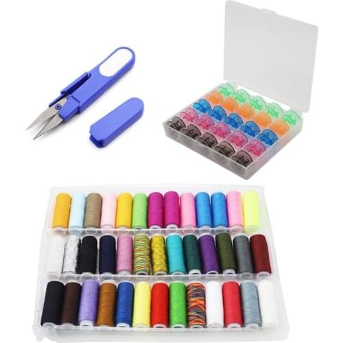 Sewing thread hand-stitched embroidery 200 yards sewing craft tools machine-stitched 39 pieces mixed color 100% Polyester String