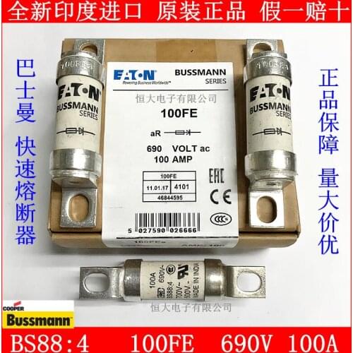 New original American BUSSMANN fuse BS88: 4 100FE 100A 690V special treatment