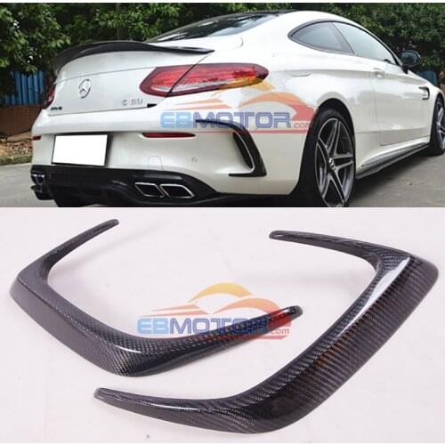 Rear bar carbon fiber wind air knife 1pair for Mercedes Benz W205 C63 15-17 M168