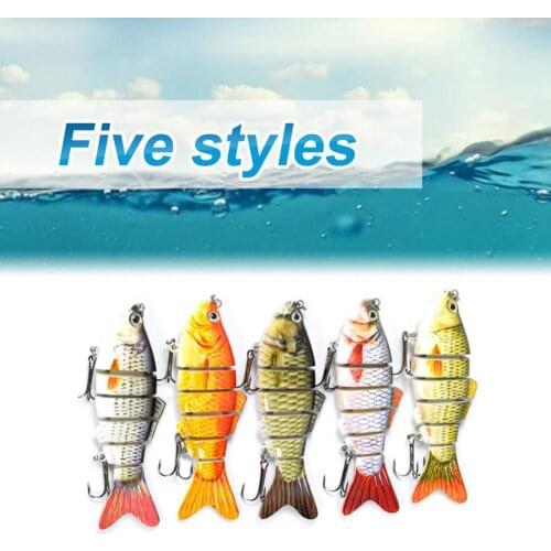 5Pcs 10cm 17g Fishing Lure Artificial Simulation Plastic 6 Segment Hard Bait Case Set for Seafishing Рыболовные аксессуары