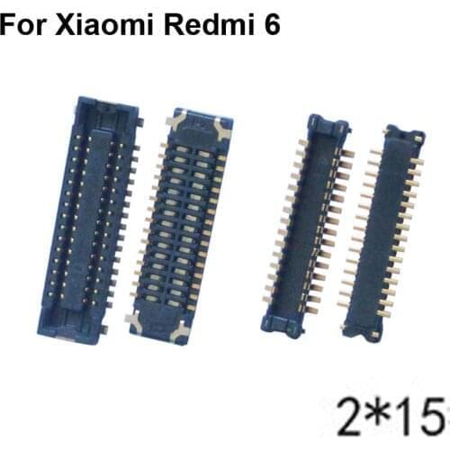 2pcs FPC connector For Xiaomi Redmi 6 LCD display screen on Flex cable on mainboard motherboard For Xiao mi Redmi 6 Redmi6