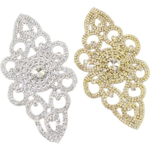 Diy Retro Rhinestone Applique Crystal oval welding patch decoration sew on the Wedding Belt Cuffs Clothing Accessories YH Z019