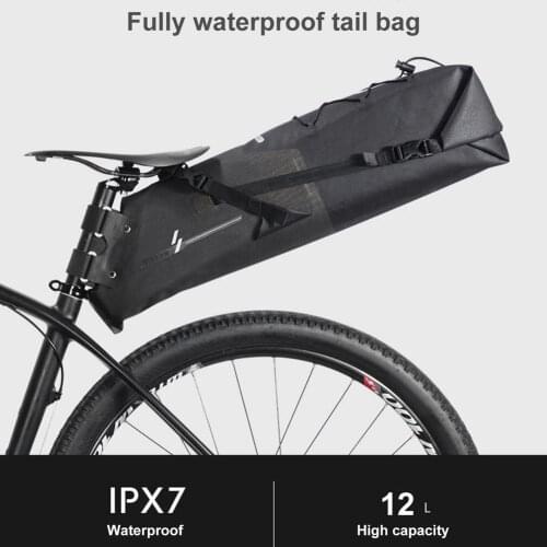 New Design Large Waterproof Bicycle Saddle Bag 600D Nylon Bike Rear Seatpost Extension Bag MTB Road Bike Outdoor Cycling Trunks