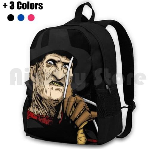 - Horror Movie Outdoor Hiking Backpack Waterproof Camping Travel Horror Halloween Nightmare On Elm Street Krueger Horror