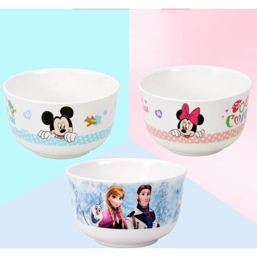 Disney childrens stainless steel fork stainless steel spoon Frozen Mickey Minnie cute pattern tableware set fork spoon