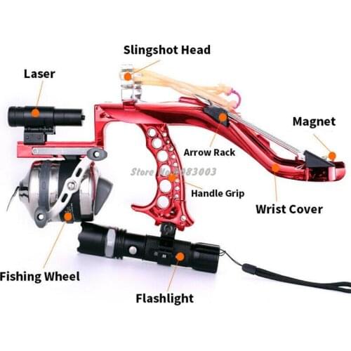 High quality laser precision slingshot shooting fish slingshot outdoor fishing catapult outdoor sports