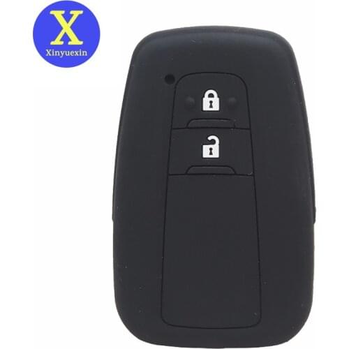 Xinyuexin for Toyota CHR C-HR Silicone Rubber Car Key Fob Cover Case Shell Set Key Case for Car Car Styling 2 Buttons
