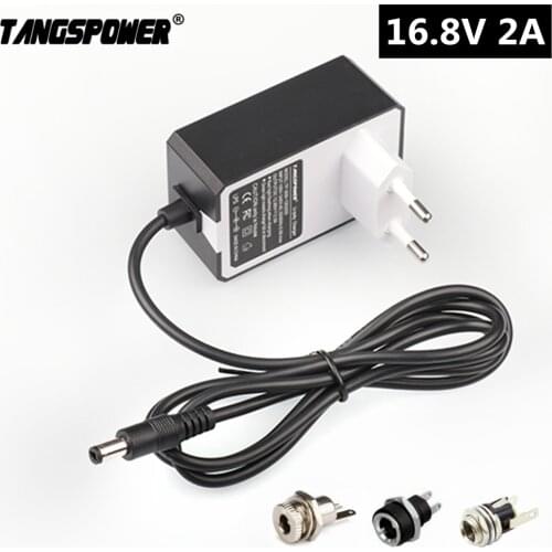 16.8V 2A li-ion Battery Charger for 14.4V 18650 Lithium Battery 5.5mm x 2.1mm DC Power Jack Socket Female Panel Mount Connector
