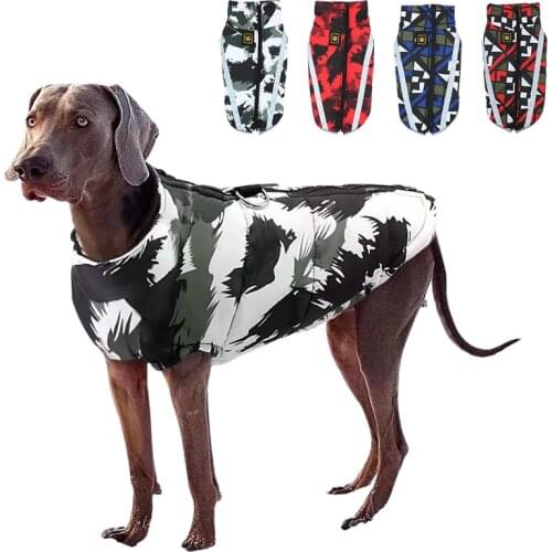 Winter Large Dog Jacket Warm Pets Clothing For Big Dogs Waterproof Outfit Coat Labrador Small French Bulldog Costume Doberman