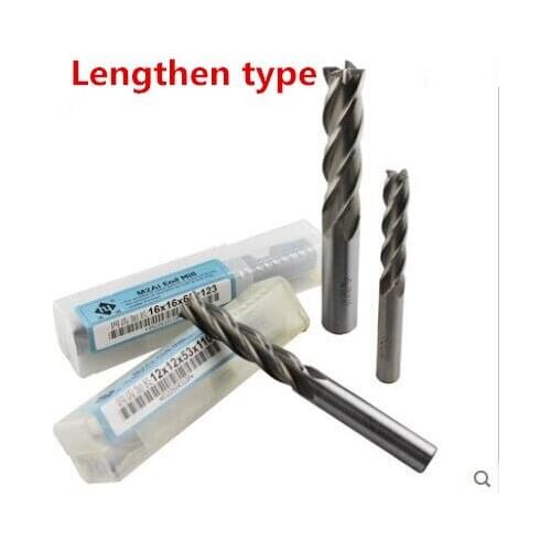 2PCS Lengthen 4F 3mm-20mm full grinding mill Milling cutter,High speed steel end mill,High quality straight shank end mill