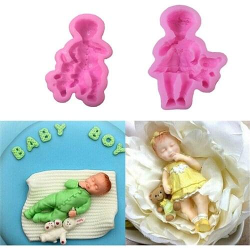 3D Sleeping Baby Silicone Cake Mold Fondant Cake Decorating Tools Cupcake Chocolate Baking Moulds Silicone mold