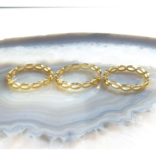 5pcs Hollow Circle-shaped Adjustable Rings for Men Women Couple Sweet Gold Plated Fashion Jewelry Wedding Party Charms Gifts Y